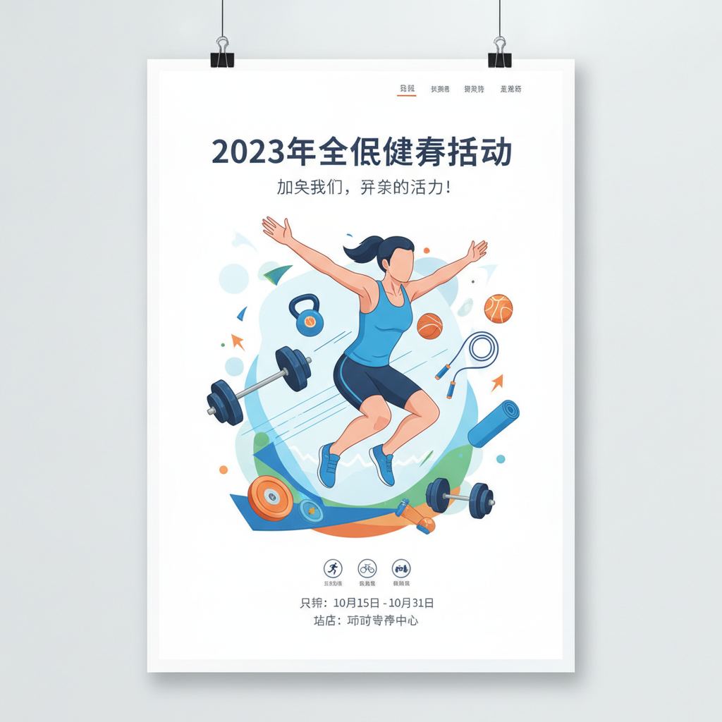 2023年健身活动宣传海报